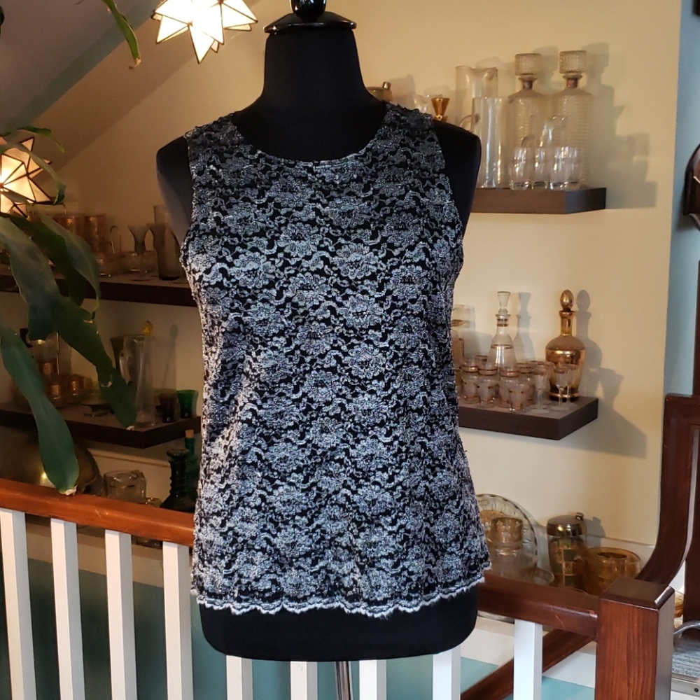 Vintage Venezia Jean's Womens Black Sleeveless Top